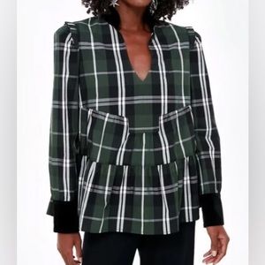 Tuckernuck Green Plaid Women's Top